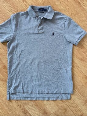 Polo by Ralph Lauren Light Gray Men’s Short-Sleeve Polo with Navy Pony